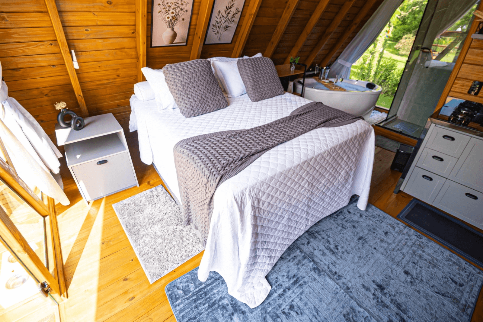 Quarto aconchegante de cabana